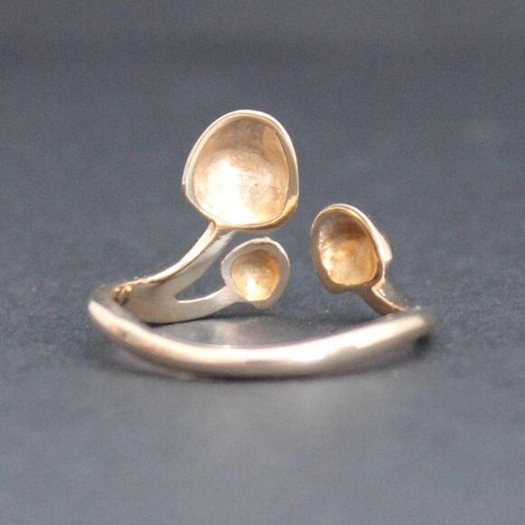 Bronze Adjustable Three Mushroom Ring - Picture 8 of 8